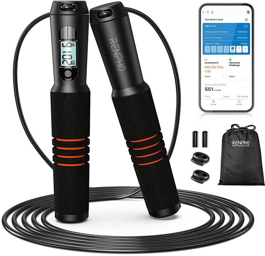 Renpho jumping rope with app